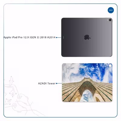 برچسب پوششی ماهوت مدل AZADI-Tower مناسب برای تبلت اپل iPad Pro 12.9 (GEN 3) 2018 A2014