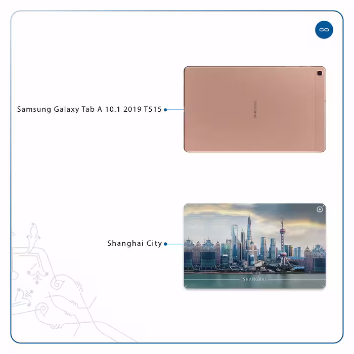 برچسب پوششی ماهوت مدل Shanghai City مناسب برای تبلت سامسونگ Galaxy Tab A 10.1 2019 T515