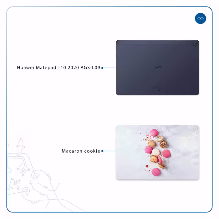 برچسب پوششی ماهوت مدل Macaron cookie مناسب برای تبلت هوآوی Matepad T10 2020 AGS-L09