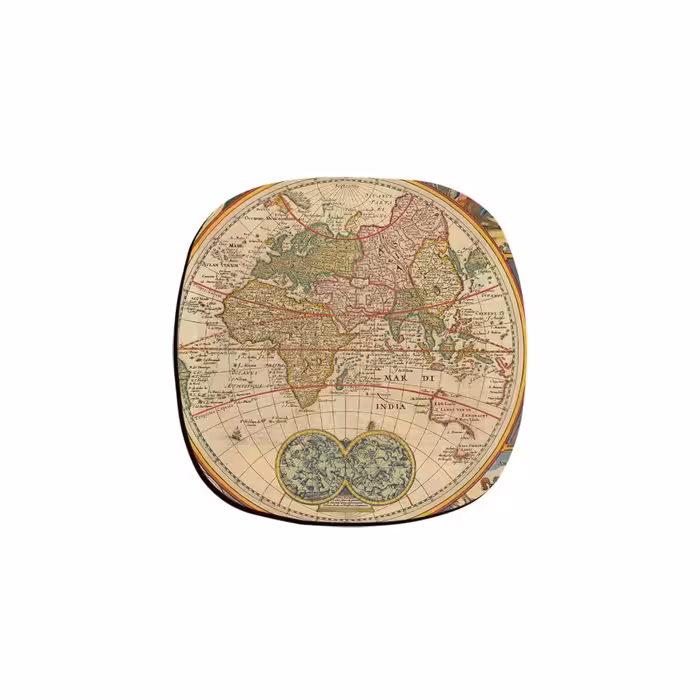 زیر لیوانی ترمه طراحان ایده مدل نقشه قدیمی کد cfp024 بسته 6 عددی