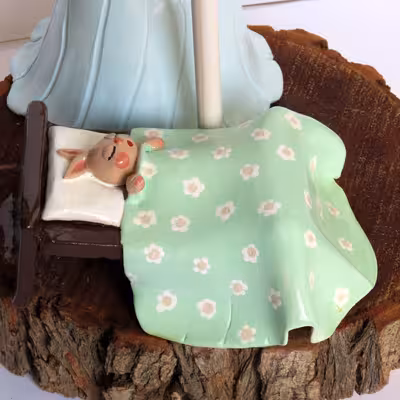 آباژور رومیزی مدل دستساز طرح خرگوش و مادر