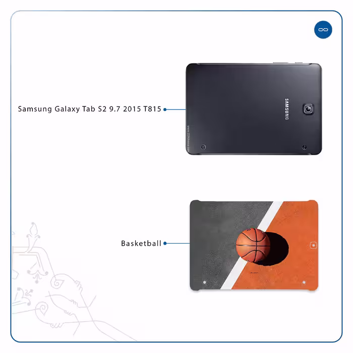 برچسب پوششی ماهوت مدل Basketball مناسب برای تبلت سامسونگ Galaxy Tab S2 9.7 2015 T815