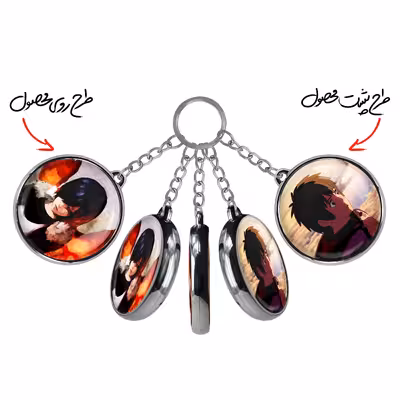 جاکلیدی خندالو طرح تاکی تاچیبانا و توکا کریشیما انیمه یورنیم مدل دوطرفه کد 1626416257