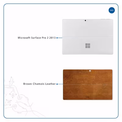 برچسب پوششی ماهوت مدل Brown-Chamois-Leather مناسب برای تبلت مایکروسافت Surface Pro 2 2013