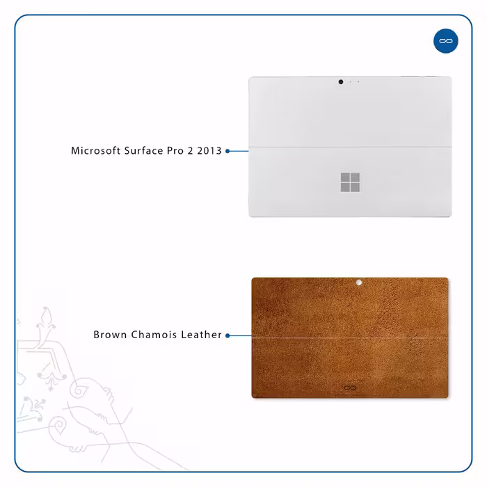 برچسب پوششی ماهوت مدل Brown-Chamois-Leather مناسب برای تبلت مایکروسافت Surface Pro 2 2013