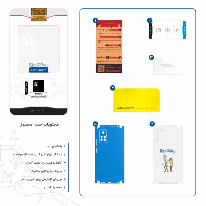 برچسب پوششی ماهوت مدل Rick and Morty-FullSkin مناسب برای گوشی موبایل شیائومی Redmi Note 11 Pro 5G