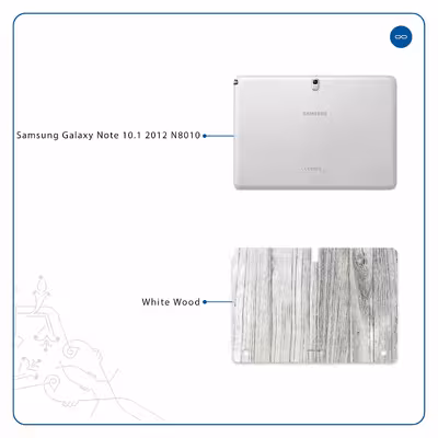 برچسب پوششی ماهوت مدل White Wood مناسب برای تبلت سامسونگ Galaxy Note 10.1 2012 N8010