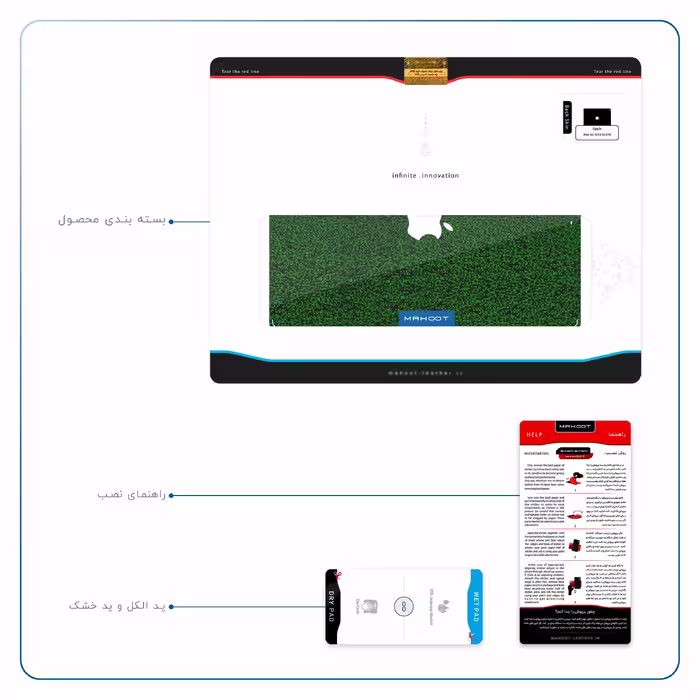 برچسب پوششی ماهوت مدل Green-Holographic مناسب برای تبلت اپل iPad Air 2013 A1474