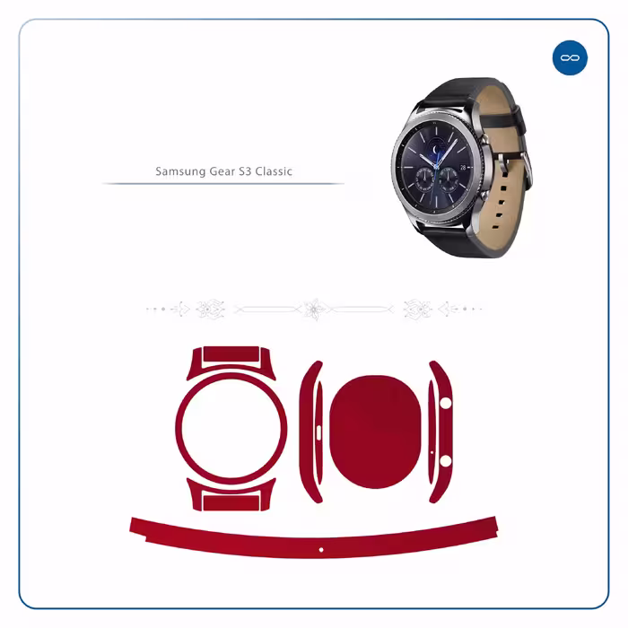 برچسب ماهوت طرح Matte-Warm-Red مناسب برای ساعت هوشمند سامسونگ Galaxy Gear S3 Classic