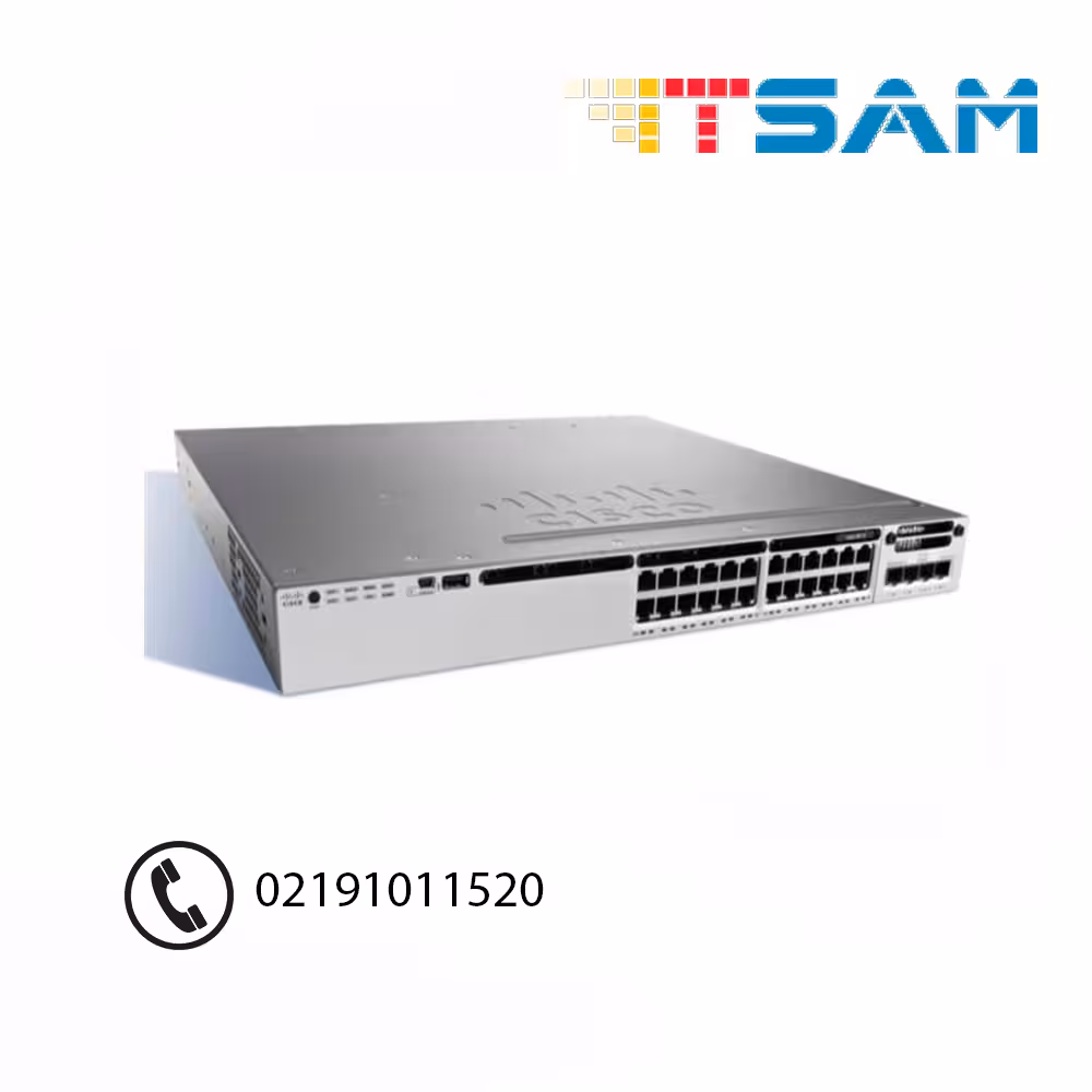 سوئیچ شبکه سیسکو 24 پورت WS-C3850-24T-L