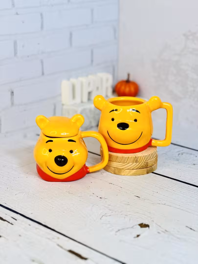 ماگ طرح دیزنی دست ساز پو درب دار و بدون درب  کد 3720