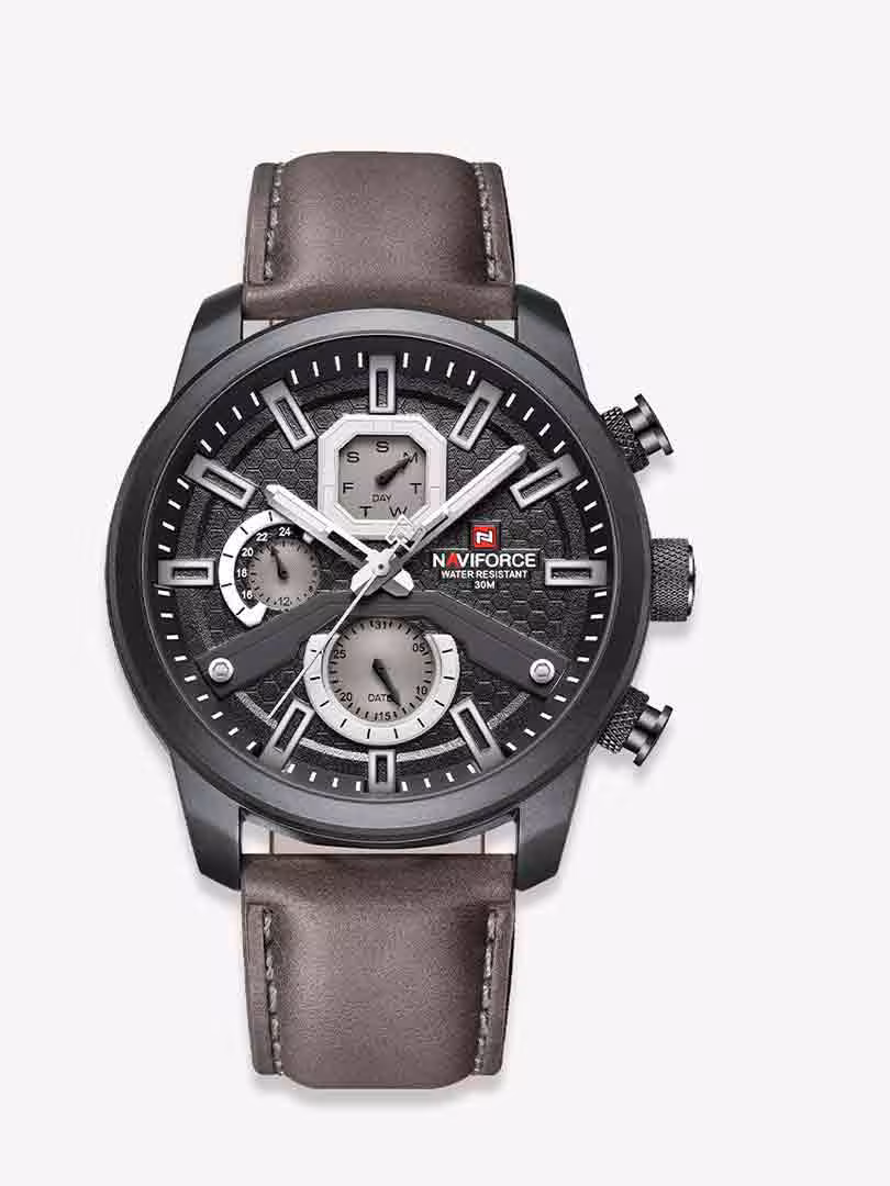 ساعت مچی عقربه ای مردانه نیوی فورس Naviforce NF 9211 B/B/GY