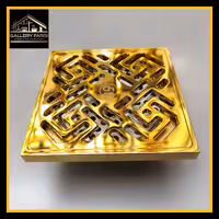 کف شور برنجی سایز10*10 طلایی براق