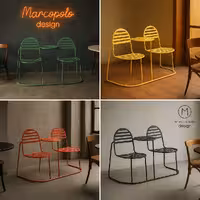 صندلی دونفره فلزی لاو❤️