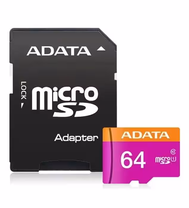 کارت حافظه SDHC ای دیتا مدل UHS-I  ADP V10 R80 W25 با آداپتور ظرفیت 64 گیگابایت