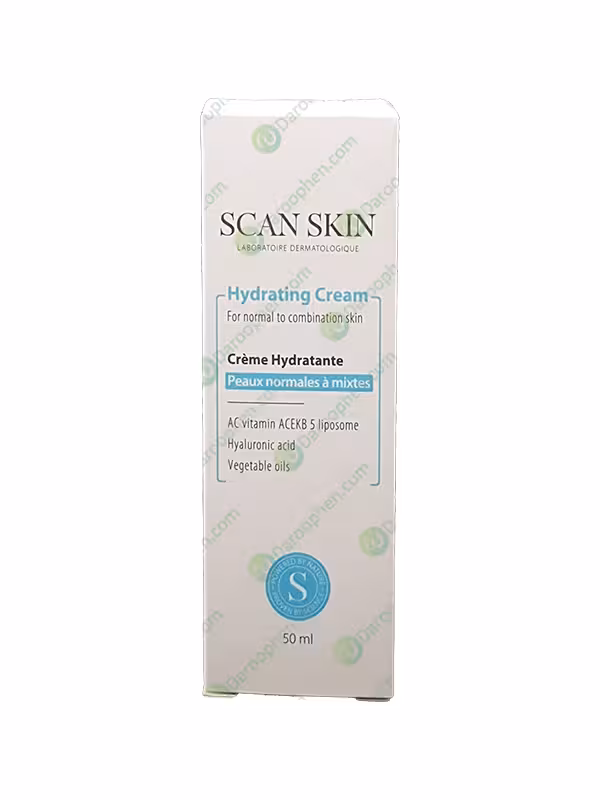 کرم آبرسان و مرطوب کننده پوست نرمال تا مختلط اسکن اسکین – SCAN SKIN HYDRATION CREAM FOR NORMAL TO COMBINATION SKIN 50 ML