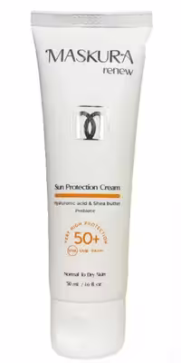 کرم ضدآفتاب پوست نرمال تا خشک SPF50 ماسکورا Maskura Sunscreen Cream SPF 50 Normal TO Dry Skin