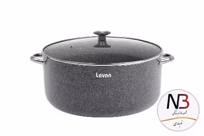 قابلمه گرانیتی درب شیشه ای لاوان مدل تیتان سایز 32