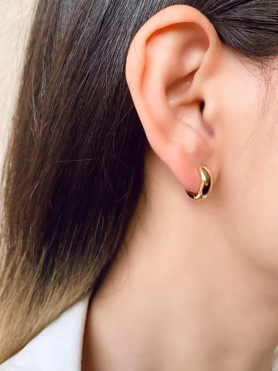 گوشواره حلقه ای ساده، برند ژوپینگ کد 10