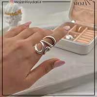 انگشتر زنانه آبکاری نقره رنگ ثابت کد ta10015
