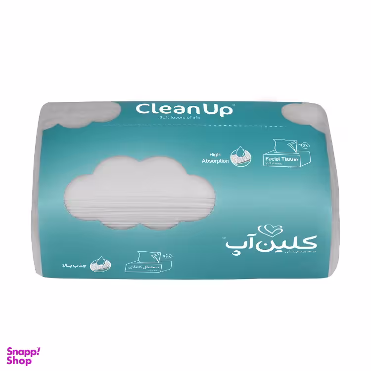 دستمال کاغذی 250 برگ کلین آپ (Clean Up) مدل ابر