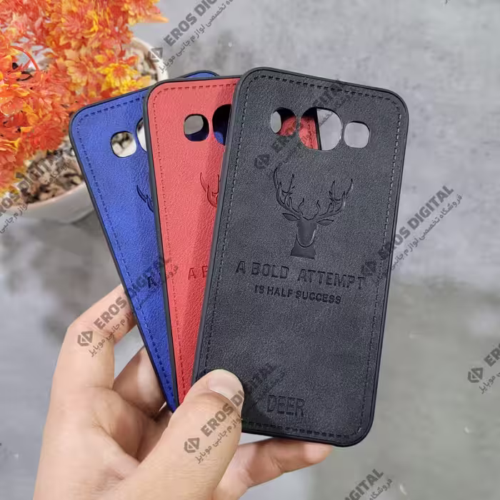 قاب گوشی Samsung Galaxy E5 پشت چرم طرح گوزن