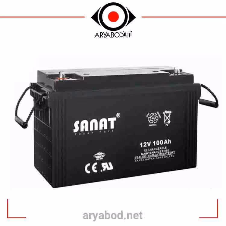 باتری یو پی اس 12ولت 100آمپر صنعت UPS BATTERY SANAT 12V 100AH