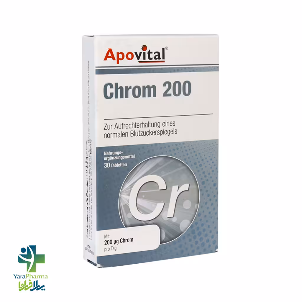 قرص کروم 200 میکروگرم آپوویتال 30 عددی