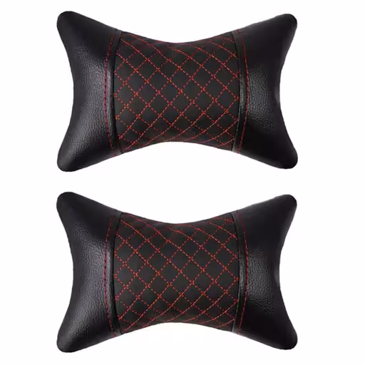 خرید پشت گردنی صندلی سوشیانت طرح ROM چرم دوخت قهوه ای دو عددی | اتوموبی