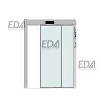 درب اتوماتیک شیشه ای تک لنگه اسلایدی