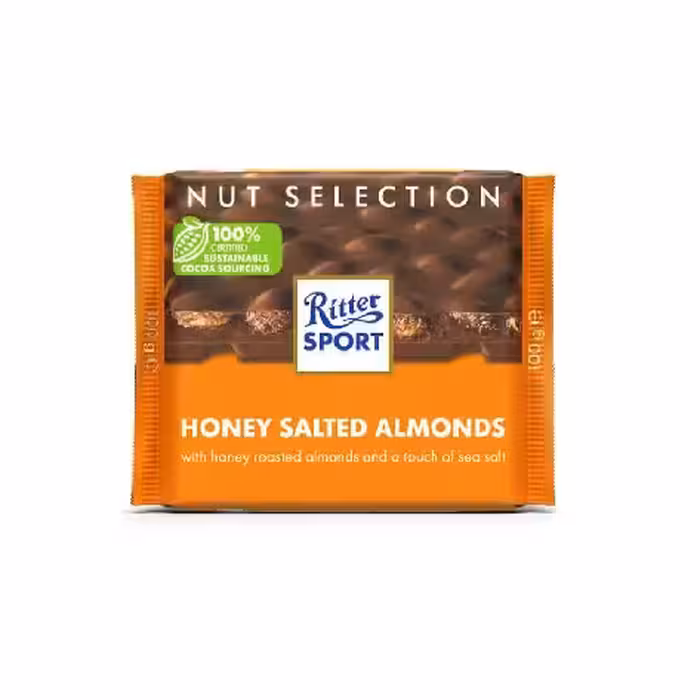 شکلات با مغز بادام شور و عسلی ریتر اسپرت Ritter Sport