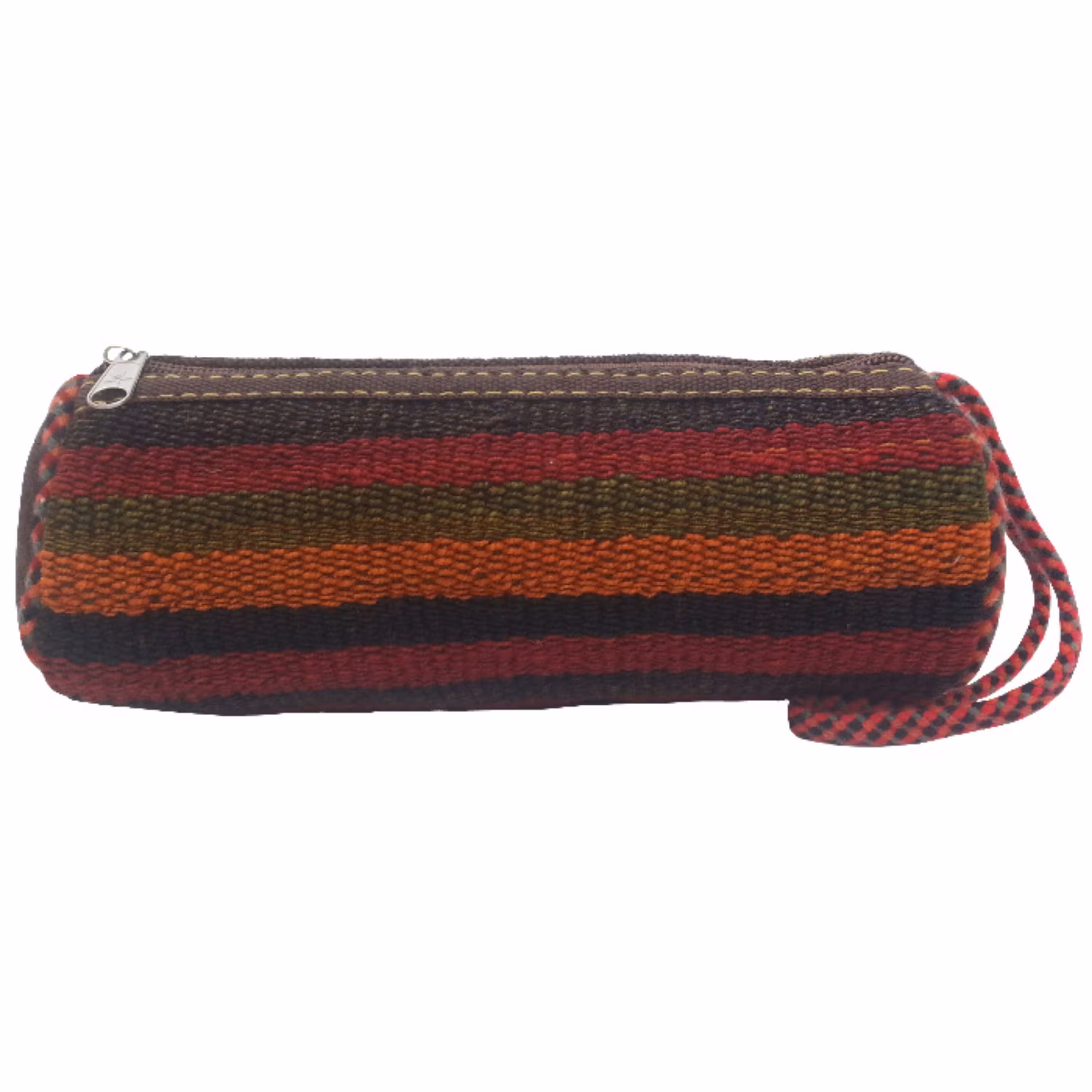 جامدادی گلیم دستباف  کد JAMEDGLI14 نفیس  زیپ قوی  رنگ قرمز سبز نارنجی مشکی