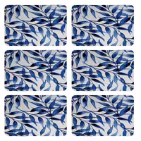 زیربشقابی طرح برگ کد 9033 بسته 6 عددی | کالا مکس