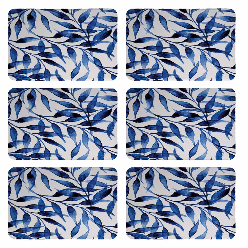 زیربشقابی طرح برگ کد 9033 بسته 6 عددی | کالا مکس