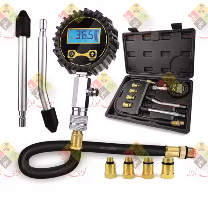 کمپرس سنج دیجیتالی بنزینی با چهار آداپتور 200-0 PSI مدل A1015B