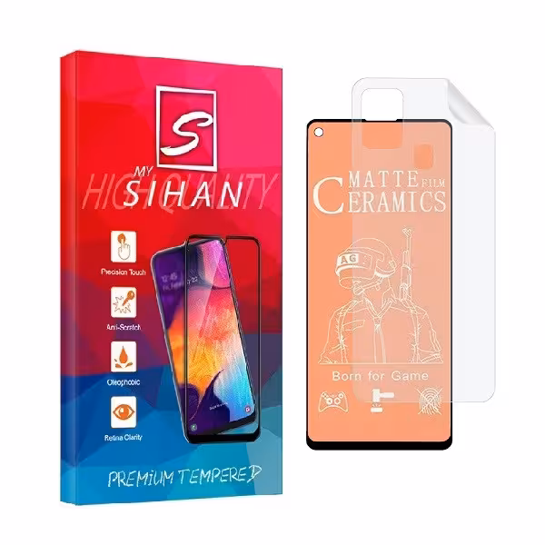 محافظ صفحه نمایش مات مای سیحان مدل 2CMN مناسب برای گوشی موبایل سامسونگ Galaxy A21s به همراه محافظ پشت گوشی