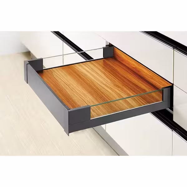 ریل اسلیم شیشه اینر ارتفاع کوتاه با فرانت آلومینیوم فانتونی | یراقینو | پخش عمده یراق آلات کابینت، کمد و آشپزخانه