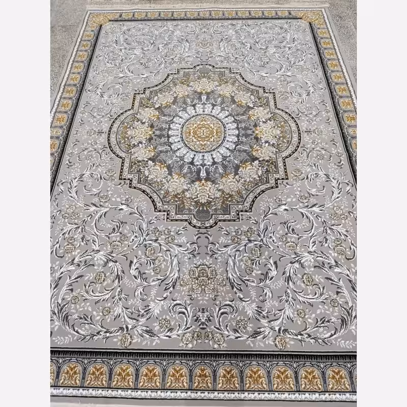 فرش ماشینی 9متری کاشان نقشه باستان طراحی زیبا