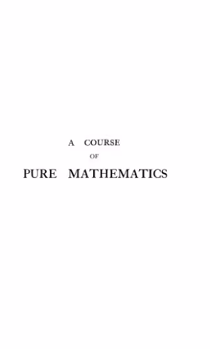خرید و دانلود نسخه کامل کتاب A course of pure mathematics