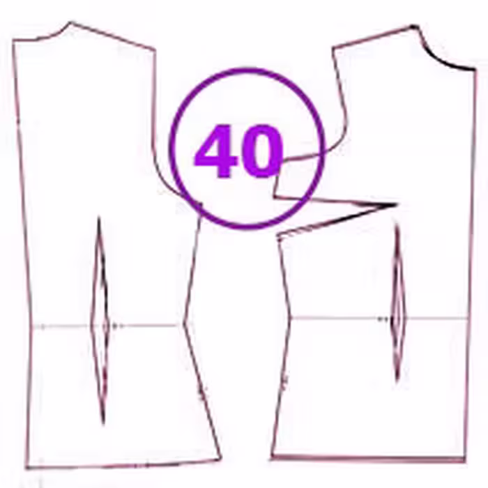 الگوی بالاتنه تک سایز 40