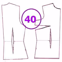 الگوی بالاتنه تک سایز 40