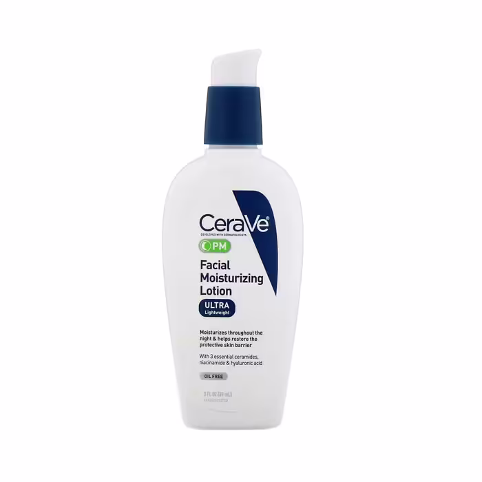 لوسیون مرطوب کننده شب سراوی مدل PM Facial Moisturizing