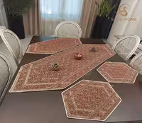 ست 4 تکه رومیزی جلو مبلی ترمه صفائی کد 95