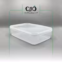 ظرف یکبار مصرف مایکروویوی مستطیل 2000cc پولاد پویش با درب (100عددی)