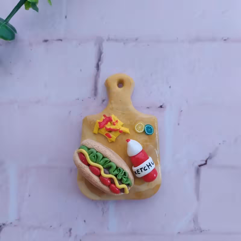 مگنت یخچال طرح تخته سرو ساندویچ | amazonchi