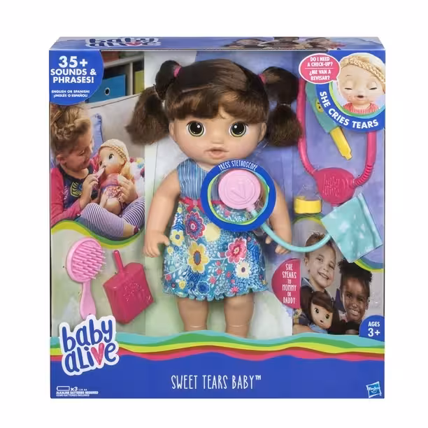 عروسک بیبی الایو برند HASBRO مدل Est malade ارتفاع 40 سانتی متر