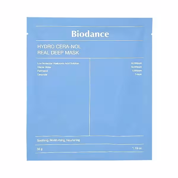 ماسک ورقه‌ ای آبرسان و مرطوب کننده بایودنس Biodance