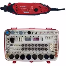 ‫ست فرز مینیاتوری 130 وات 194 پارچه (جعبه پلاستیکی) مدل 194 ‏MDG ‏3513‬ برند توسن TOSAN کد کالا 513MDG 194