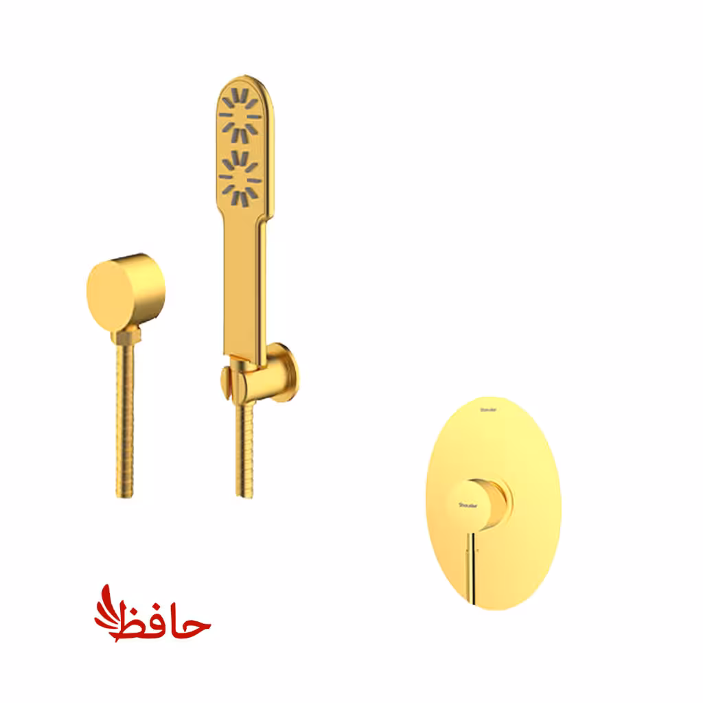 شیر حمام توکار شودر مدل روگن طلایی تیپ 2 BRASS