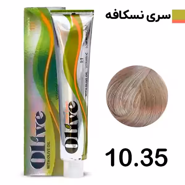 رنگ مو الیو نسکافه ای متوسط olive شماره 10.35
